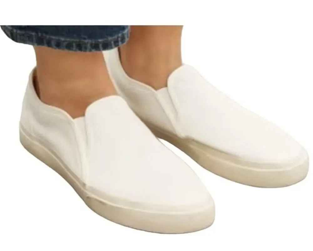 Everlane The Forever Slip On Sneakers Casual Round Toe Errands White M5 W6.5